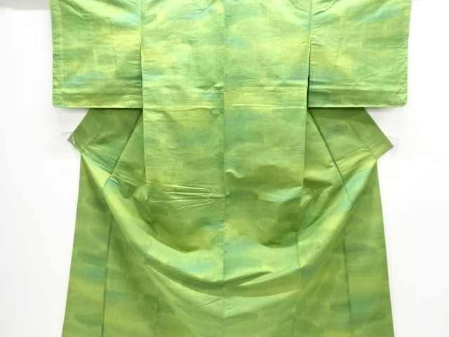 霞模様織り出し手織り紬着物